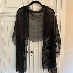 Elegant Black Sheer Wrap